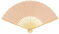 50-Pack 9" Nude Silk Hand Fans for Weddings - Luna Bazaar | Boho & Vintage Style Decor