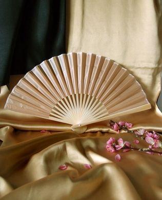 50-Pack 9" Nude Silk Hand Fans for Weddings - Luna Bazaar | Boho & Vintage Style Decor