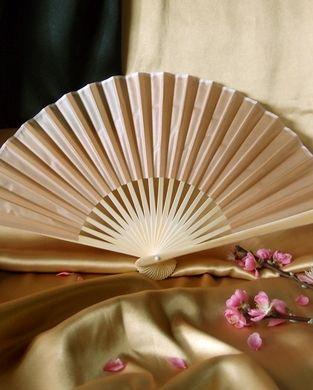 50-Pack 9" Nude Silk Hand Fans for Weddings - Luna Bazaar | Boho & Vintage Style Decor
