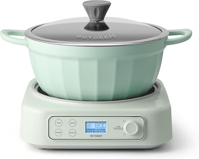 BUYDEEM LP55 5-in-1 Slow Cooker with Removable Nonstick Stockpot, 4.7QT
