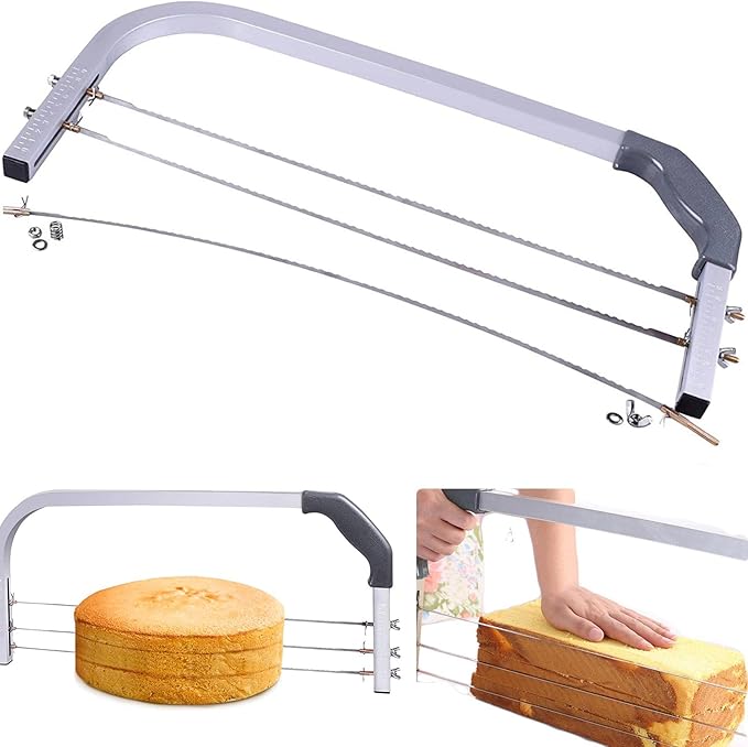 CALOPET Professional Cake Leveler Slicer Cutter 4-Layer Stainless Cutter