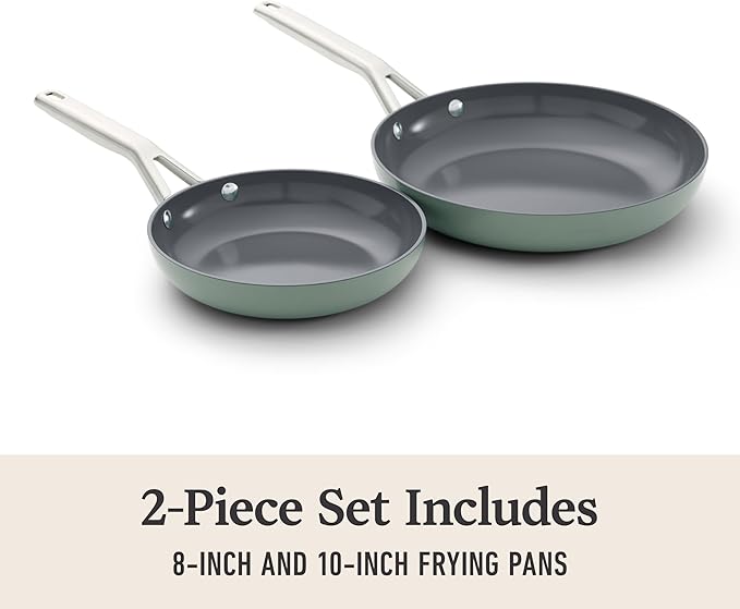 Calphalon® Ceramic Nonstick 8" and 10" Frying Pan Set, Silver Ash