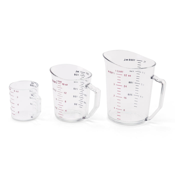 Cambro Measuring Cup - 3 Pack - 1 Cup, 2 Cup, 4 Cup (Clear)