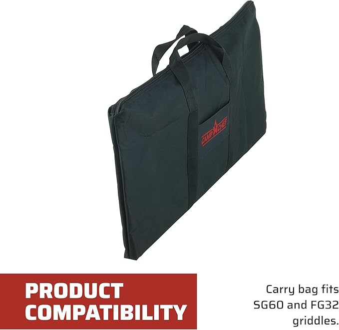 Camp Chef SGBXl Griddle Carry and Storage Black Bag Fits Models SG60 and SG32