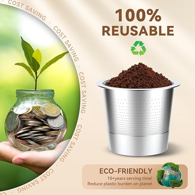 CAPMESSO Reusable K Cups Coffee Pods for Keurig 1.0 Single Serve Brewer