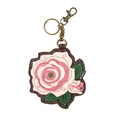 Chala Pink Rose Coin Purse Key Fob