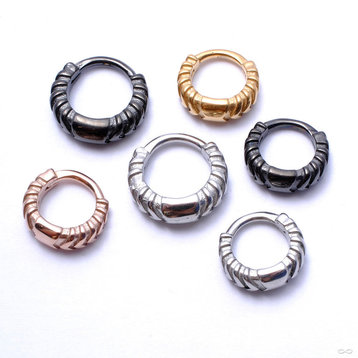 Chevronelle Clicker from Tether Jewelry in Assorted Metals