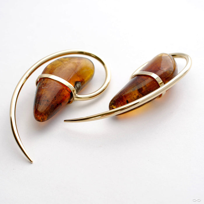Chiapas Amber in Brass from Quetzalli