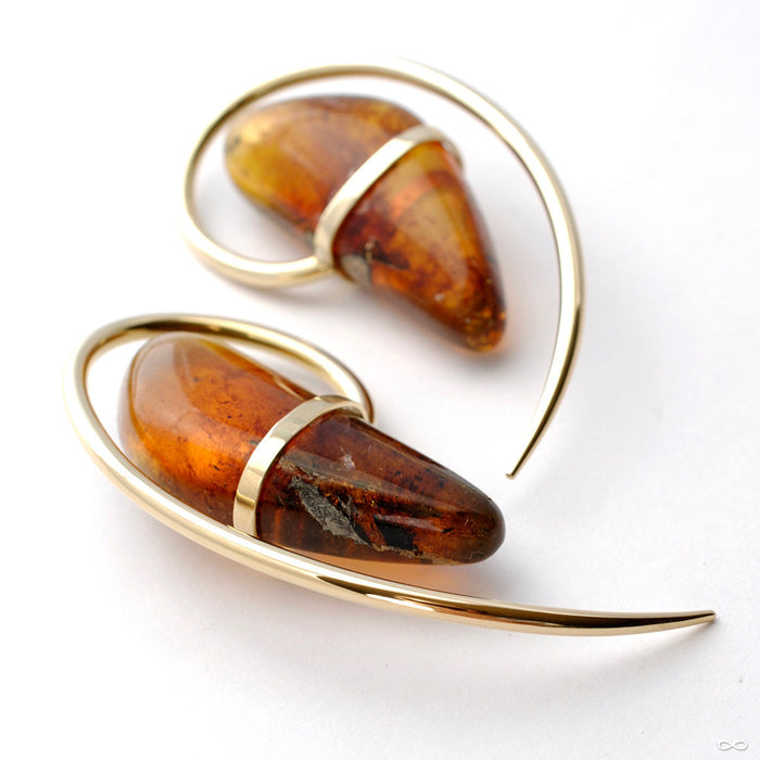Chiapas Amber in Brass from Quetzalli
