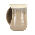 Clay in Motion Desert Sand Handwarmer Mug, Left Hand