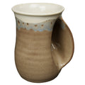 Clay in Motion Desert Sand Handwarmer Mug, Right Hand