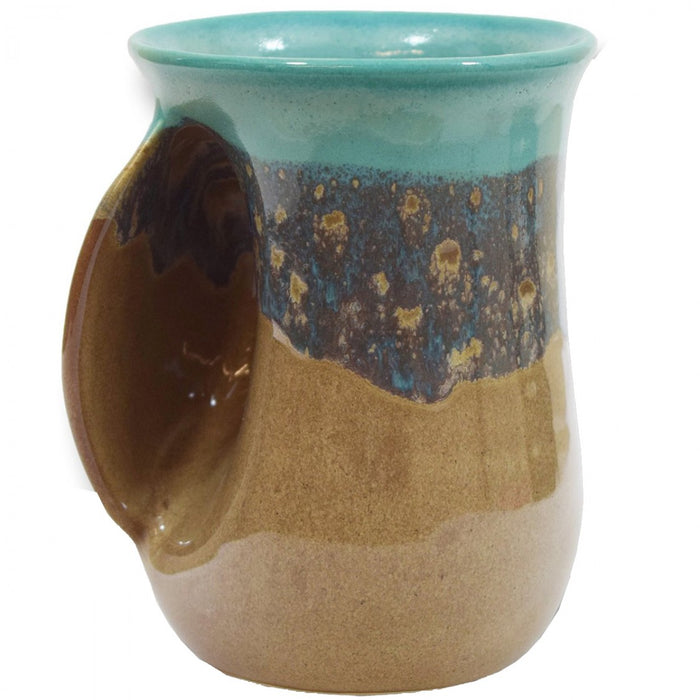 Clay in Motion Island Oasis Handwarmer Mug, Left Hand