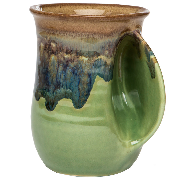 Clay In Motion Mountain Meadows Handwarmer Mug, Right Hand