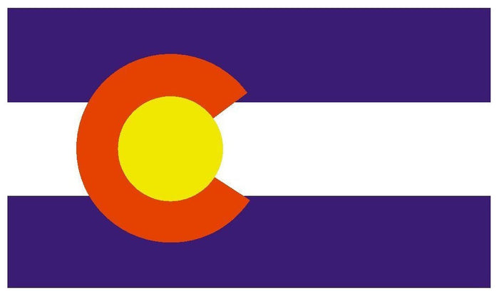 COLORADO Flag Hard Hat Sticker