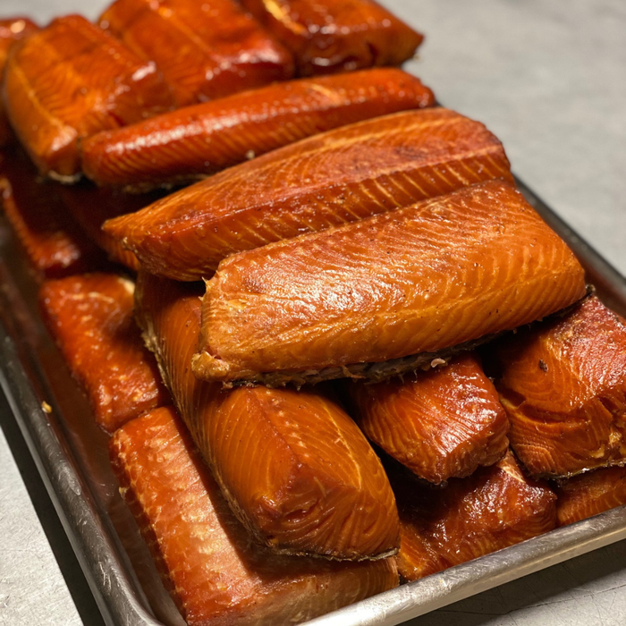 smoked salmon vendor photo