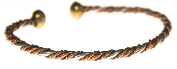 Copper-metal twisted bracelet - view 2