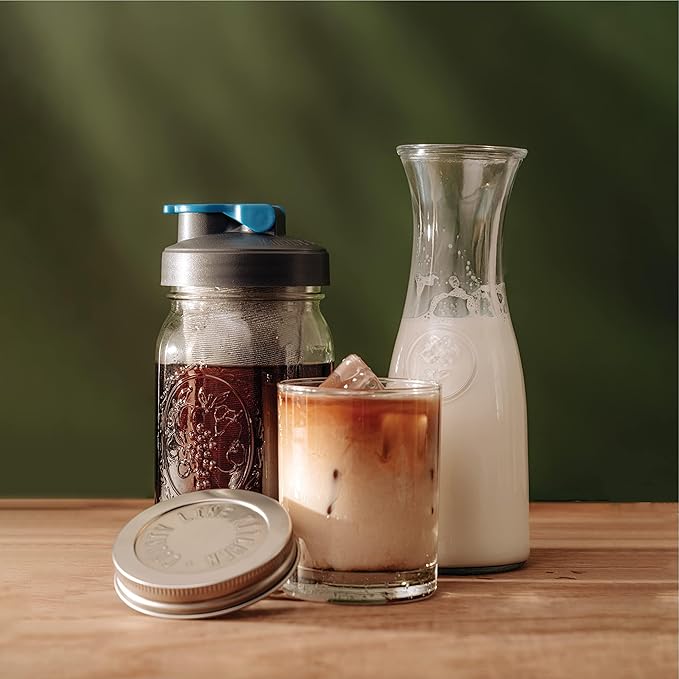 County Line Kitchen 64oz Cold Brew Coffee Maker with Leak Proof Lid - Gray