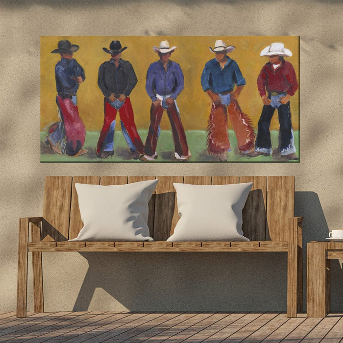 Cowboys Outdoor Canvas Art - Outdoor Art Pros