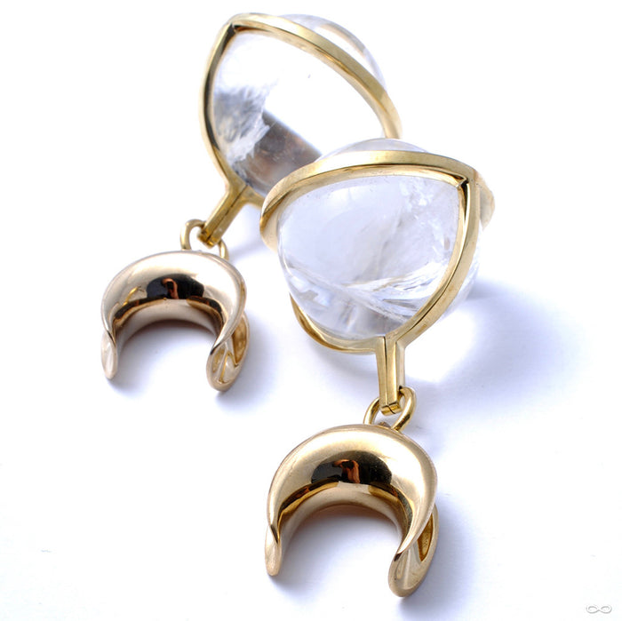 Crystal Quartz Globes with Brass Spreader Hooks from Diablo Organics