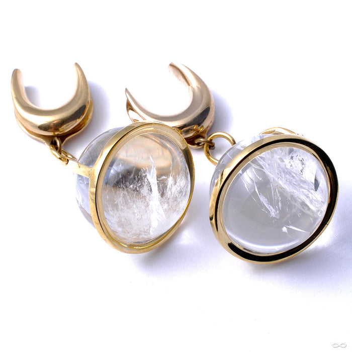 Crystal Quartz Globes with Brass Spreader Hooks from Diablo Organics