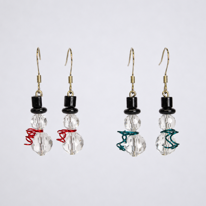 Crystal Snowman Earrings