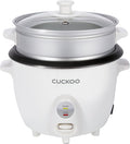 CUCKOO One-Touch Rice Cooker and Warmer, 12-Cup Cooked, White, CR-0601C