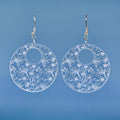 Damask Engraved Acrylic Earrings front