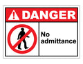 Danger No Admittance Sign