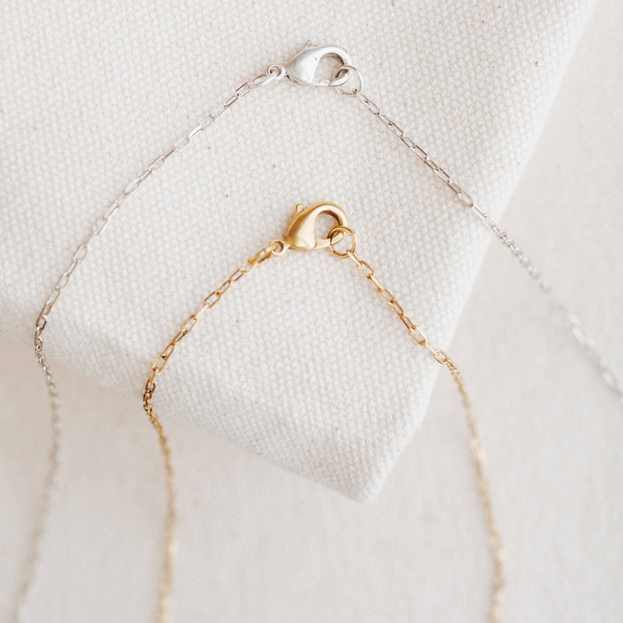 Small Delicate Cable Chain jewelry available in 16, 18, 20, 24, and 30 inch lengths