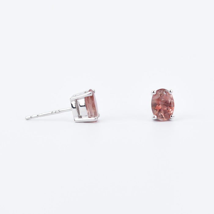 Desert Sun Gems Oval Sunstone Earrings front and profile