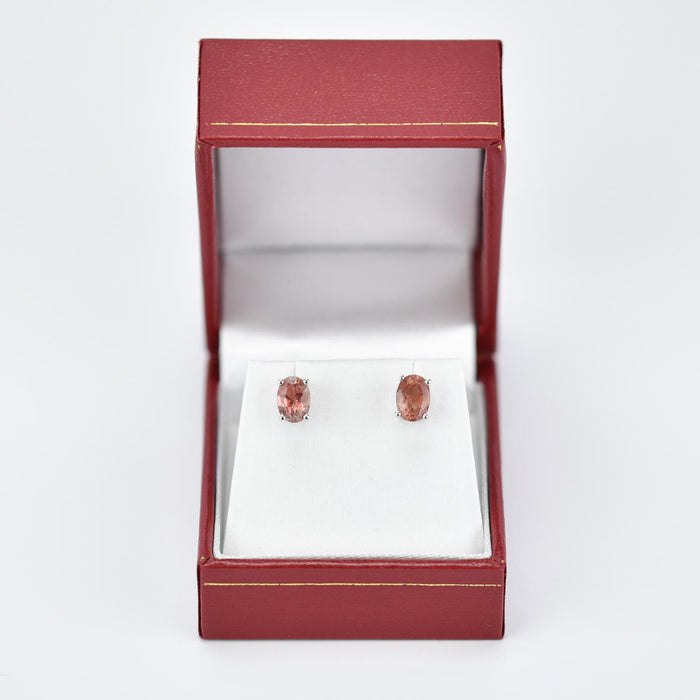 Desert Sun Gems Oval Sunstone Earrings in gift box