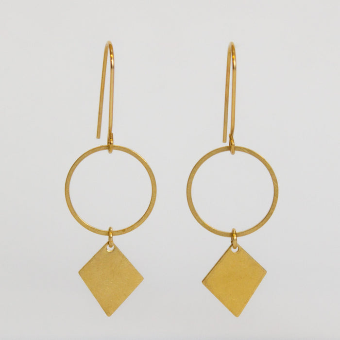 Diamond Charm Drops Earrings