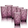 Diamond Cooler Rock Purple Bicchiere 47 cl Set 6 Pz in Vetro Colorato Viola