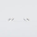 Double Rectangular CZ Stud Earrings