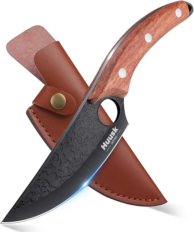 DRAGON RIOT Huusk Chef Knife, Viking Kitchen Knife with Sheath