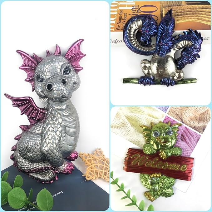 Dragon Series wall Mounted Sign epoxy Resin Silicone Mold 8904+9572+9586