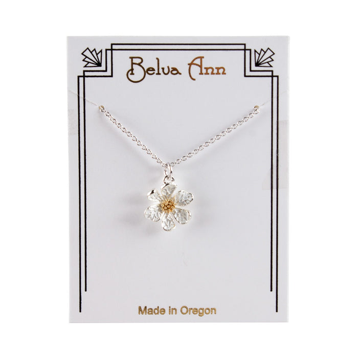 Belva Ann Hammered Flower Necklace