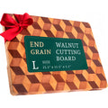 End Grain Wooden Cutting Board for Kitchen 15.5"x 11.5" - Walnut Hardwood Chopping Block with Non Slip Grips - Ideal for Charcuterie & Meat Butcher - Handmade 3D Design Wood (1.1'' Thick, Large)