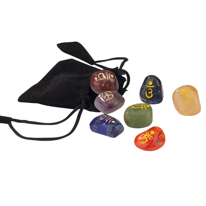 Engraved Chakra Stone Set