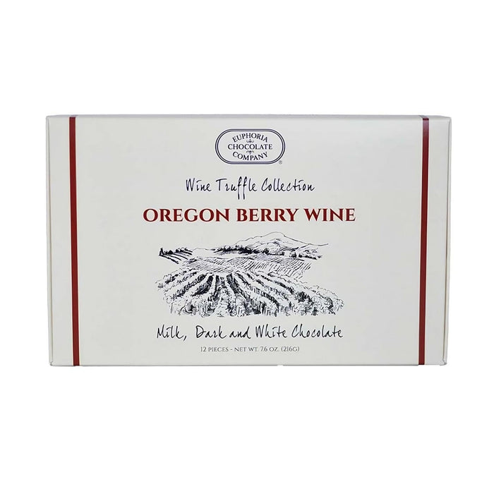 Euphoria Chocolate Oregon Berry Wine Truffle, 12pc