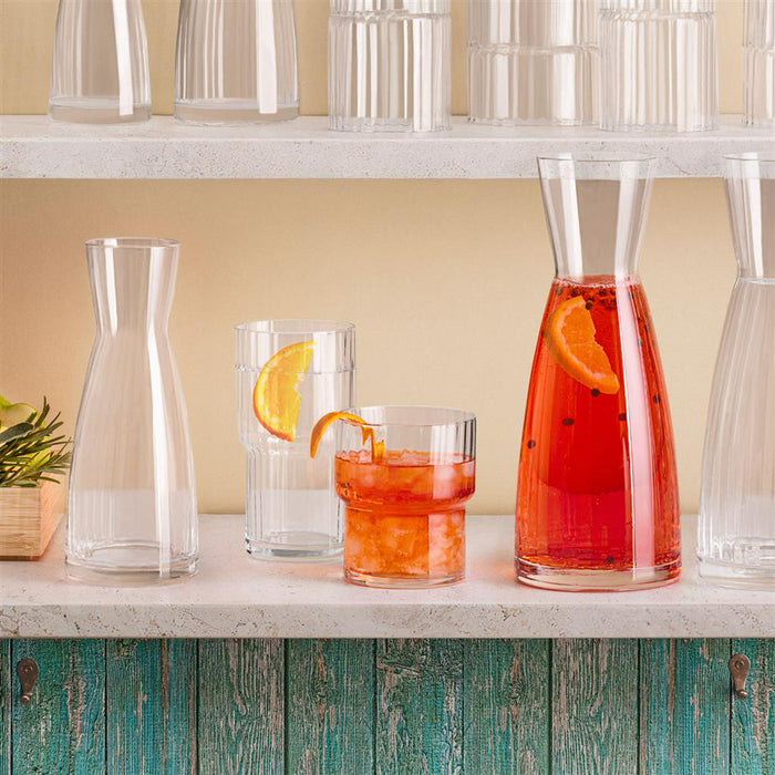 Exclusiva Long Drink Bicchiere Cocktail Impilabile 44 cl In Vetro Set da 12 Pezzi