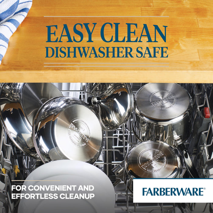 Farberware Classic Series Stainless Steel Stock Pot with Lid, 8-Quart