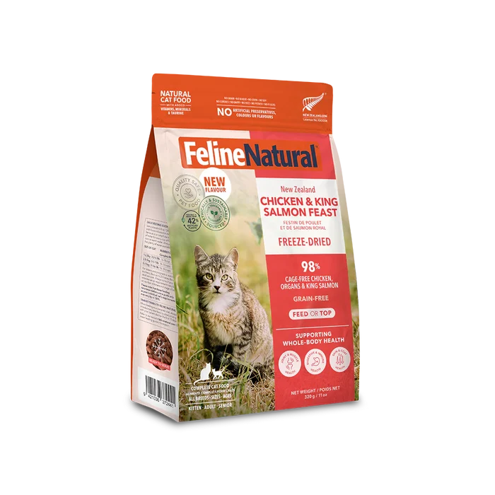 Feline Natural Cat Freeze Dried Food Chicken & Salmon