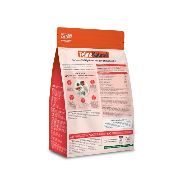 Feline Natural Cat Freeze Dried Food Chicken & Salmon