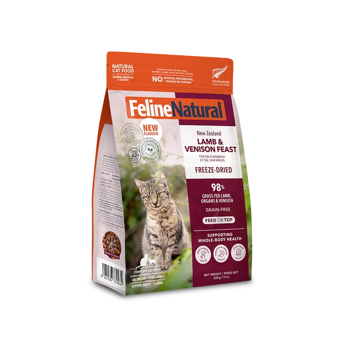 Feline Natural Cat Freeze Dried Food Lamb & Venison