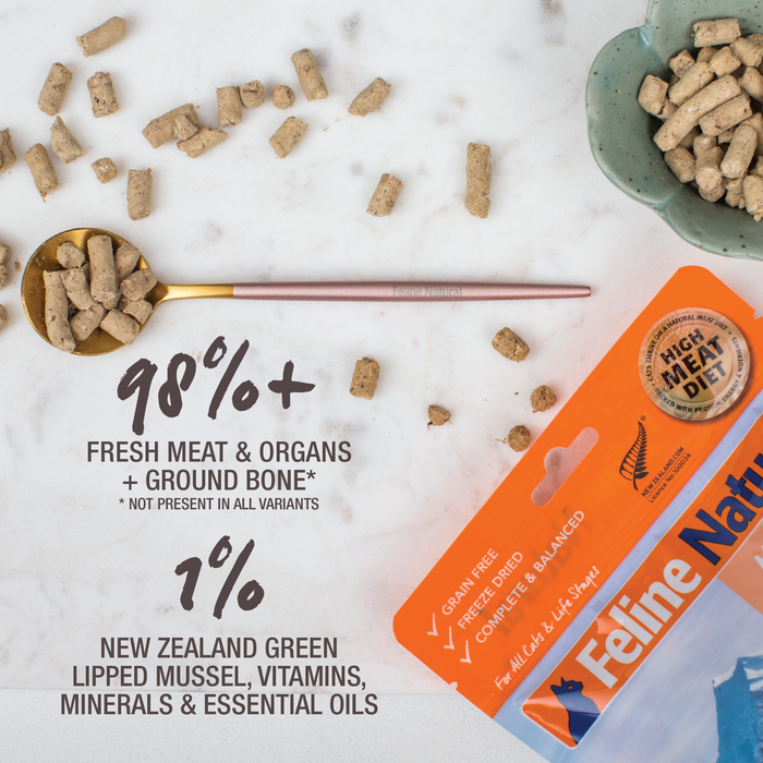 Feline Natural Cat Freeze Dried Food Lamb & Venison