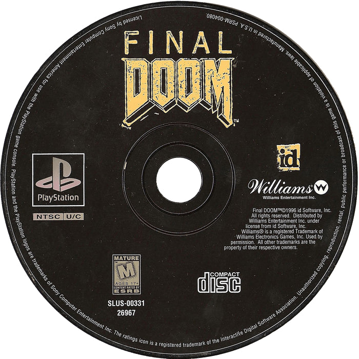 Final Doom Playstation - Video Game - Used - CaveGamers - Image 3