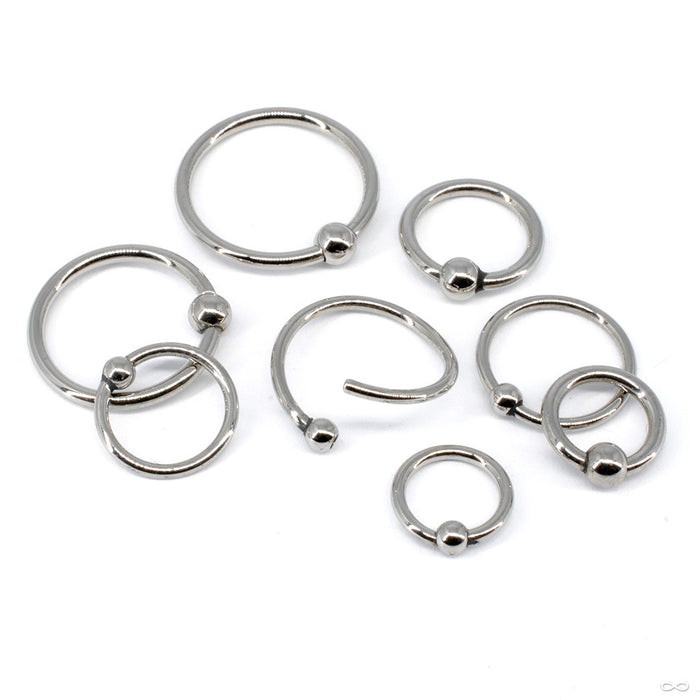 Fixed Bead Rings in Stainless Steel from Anatometal