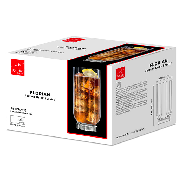 Florian Bicchiere Beverage & Long Island Ice Tea 43 cl Set 6 Pezzi
