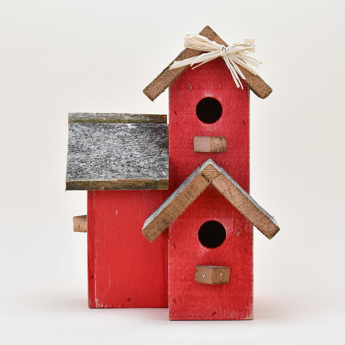 Foothills Wood Factory Reclaimed Wood Red Birdhouse Condo front